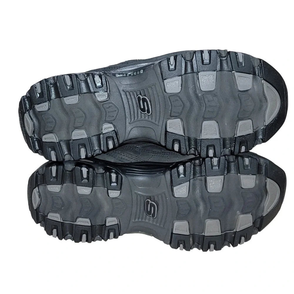 Skechers‎ D Lites Women's 11949W Black Leather Comfort Shoes Sneakers Size 7 W
